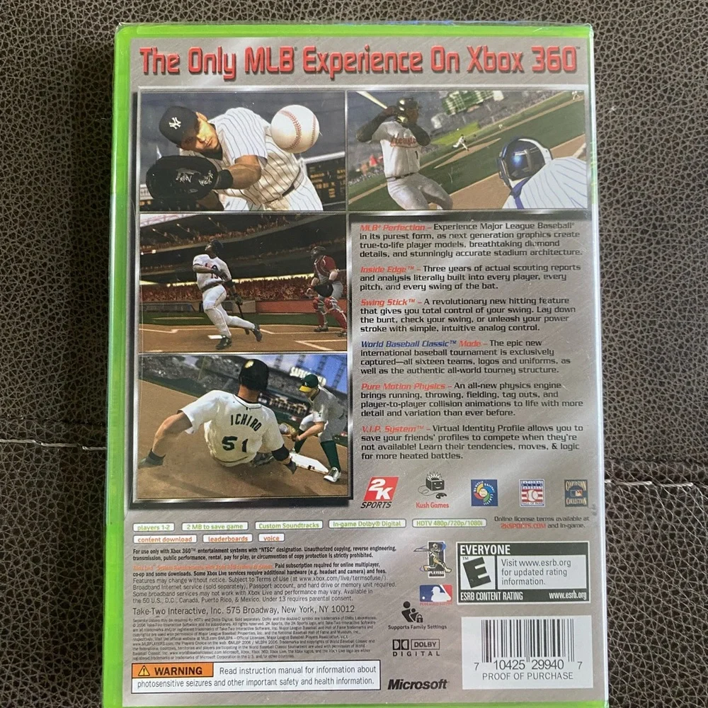 Major League Baseball 2K6 (Microsoft Xbox 360, 2006)